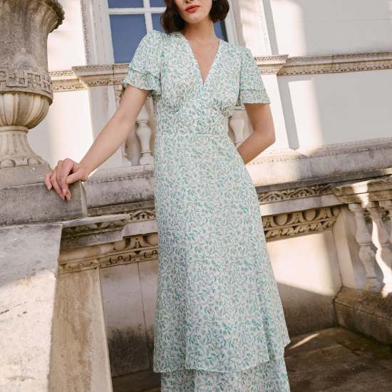 slim fit dress slacks Dolma Liezl Maxi Dress Ombre Mint Green – Girl Intuitive main image 1